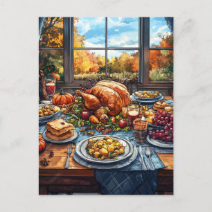 Herfstfeest: een Thanksgiving Briefkaart