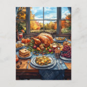 Herfstfeest: een Thanksgiving Briefkaart (Voorkant)