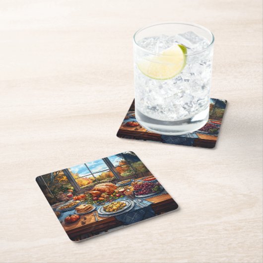 Herfstfeest: een Thanksgiving Kartonnen Onderzetters (Insitu)