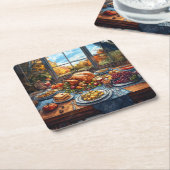 Herfstfeest: een Thanksgiving Kartonnen Onderzetters (Schuin)