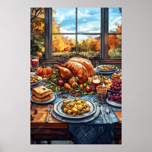 Herfstfeest: een Thanksgiving Poster (Voorkant)