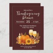 Herfstfeest - Elegante gouden Thanksgiving Kaart (Voorkant / Achterkant)