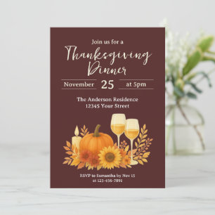 Herfstfeest - Elegante gouden Thanksgiving Kaart