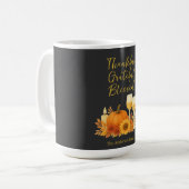 Herfstfeest - Elegante gouden Thanksgiving Koffiemok (Voorkant links)