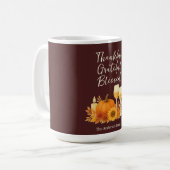 Herfstfeest - Elegante gouden Thanksgiving Koffiemok (Voorkant links)