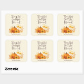 Herfstfeest - Elegante gouden Thanksgiving Vierkante Sticker (Vel)