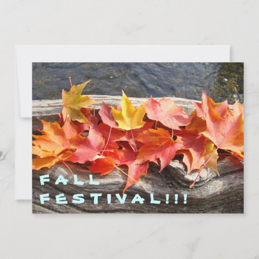 HERFSTFEEST! Evenementen Uitnodigingen Herfstblade (Voorkant)