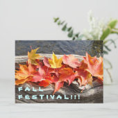 HERFSTFEEST! Evenementen Uitnodigingen Herfstblade (Staand voorkant)
