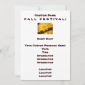 HERFSTFEEST! Evenementen Uitnodigingen Herfstblade (Achterkant)