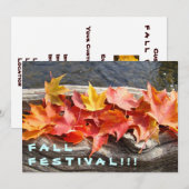 HERFSTFEEST! Evenementen Uitnodigingen Herfstblade (Voorkant / Achterkant)