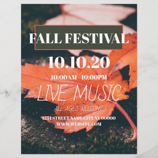 Herfstfeest Feest Flyer Poster (Voorkant)