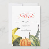 Herfstfeest Herfst Witte Kleurrijke Pompoenen Fees Kaart (Voorkant)