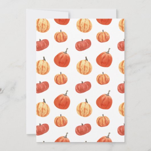 Herfstfeest Herfst Witte Kleurrijke Pompoenen Fees Kaart (Achterkant)