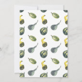 Herfstfeest Herfstfeest Kleurrijke Pompoenen Blauw Kaart (Achterkant)