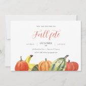 Herfstfeest Herfstfeest Kleurrijke Pompoenen Wit Kaart (Voorkant)