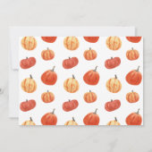 Herfstfeest Herfstfeest Kleurrijke Pompoenen Wit Kaart (Achterkant)