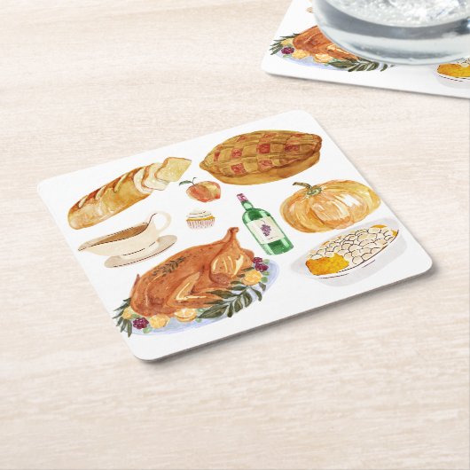 herfstfeest kartonnen onderzetters (Schuin)