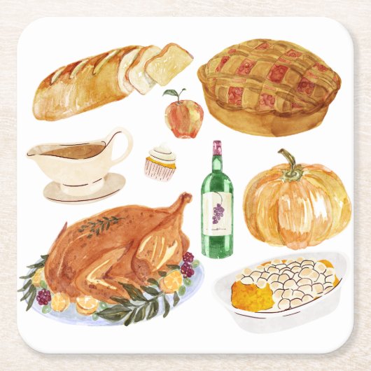 herfstfeest kartonnen onderzetters (Voorkant)