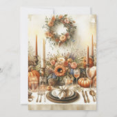 Herfstfeest met familie en vrienden Thanksgiving-d Kaart (Achterkant)