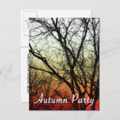 herfstfeest : spookboom uitnodiging briefkaart (Voorkant / Achterkant)