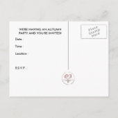 herfstfeest : spookboom uitnodiging briefkaart (Achterkant)