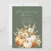 Herfstfeest Thanksgiving Diner Kaart (Voorkant)