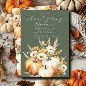 Herfstfeest Thanksgiving Diner Kaart