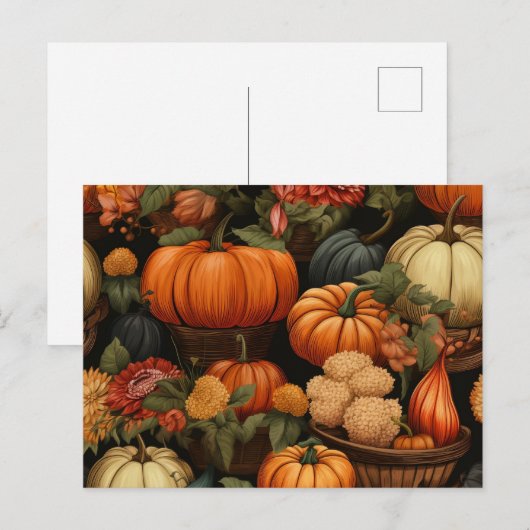 herfstfeestdag feestdagenkaart (Voorkant / Achterkant)