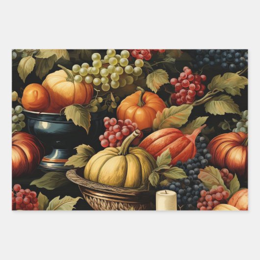 herfstfeestdag inpakpapier vel (Voorkant 3)