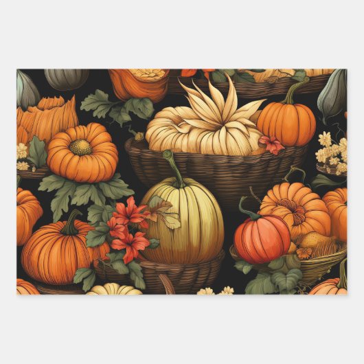 herfstfeestdag inpakpapier vel (Voorkant 2)