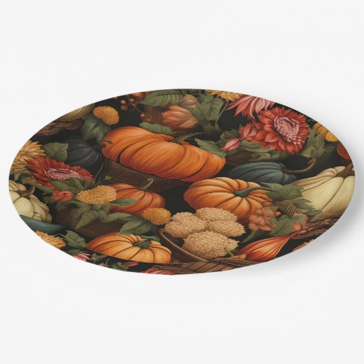 herfstfeestdag papieren bordje (Gekanteld)