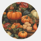 herfstfeestdag ronde sticker (Voorkant)