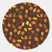 herfstfeestdag ronde sticker (Voorkant)