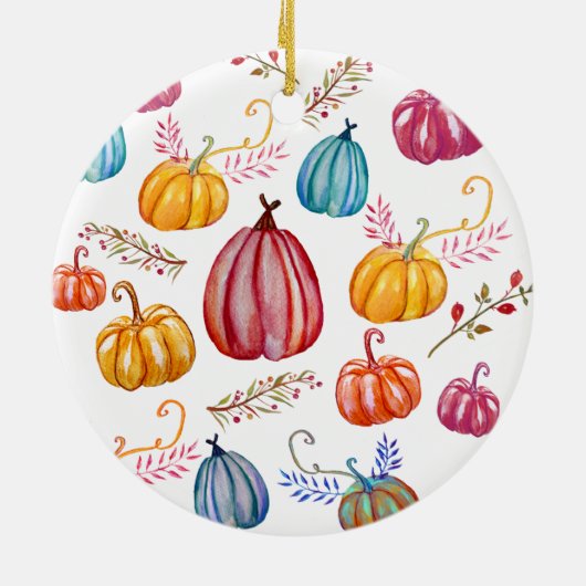 Herfstfeesten Rustiek Pompoenen Ornament (Achterkant)