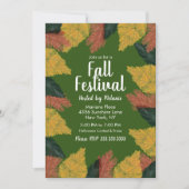 Herfstfestival Evenementen Stempel Bladeren  Kaart (Voorkant)