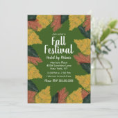 Herfstfestival Evenementen Stempel Bladeren  Kaart (Staand voorkant)