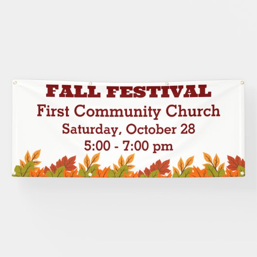 Herfstfestival Gemeenschapsevenement met Thema Her Spandoek (Horizontaal)
