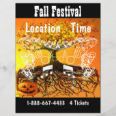 Herfstfestival Halloween-evenement of Flyer voor h (Achterkant)