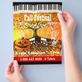 Herfstfestival Halloween-evenement of Flyer voor h (Hand)