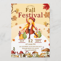 Herfstfestival Herfst Uitnodigingskaart