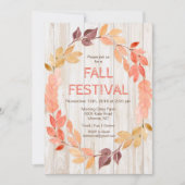 Herfstfestival Herfstbladeren Uitnodiging (Voorkant)
