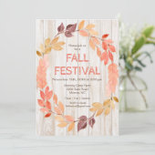 Herfstfestival Herfstbladeren Uitnodiging (Staand voorkant)