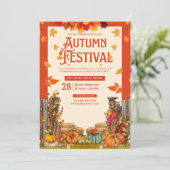 Herfstfestival Oogstfeest Kunst Kaart (Staand voorkant)