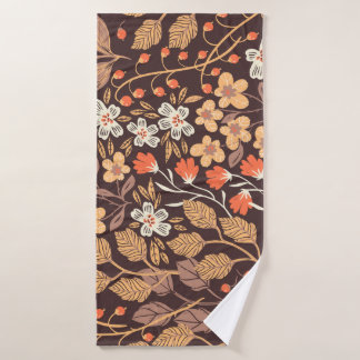 Herfstflora: naadloos patroon badhanddoek