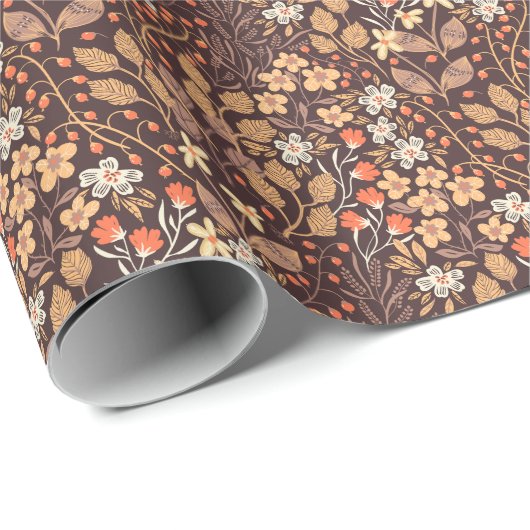 Herfstflora:  naadloos patroon cadeaupapier (Rol Hoek)