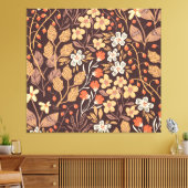 Herfstflora: naadloos patroon canvas afdruk (Insitu (Woonkamer))