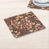 Herfstflora: naadloos patroon kartonnen onderzetters (Schuin)