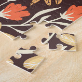Herfstflora: naadloos patroon legpuzzel (Zijkant)
