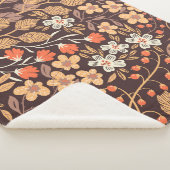 Herfstflora:  naadloos patroon sherpa deken (3/4)