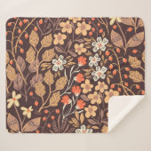 Herfstflora:  naadloos patroon sherpa deken (Voorkant (horizontaal))